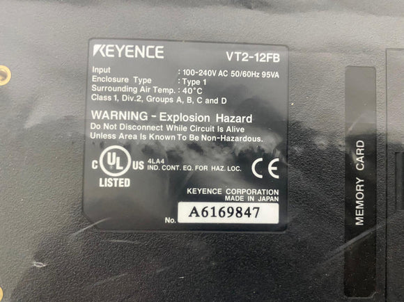 Keyence  VT2-12FB new  VT212FB