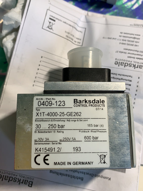 BARKSDALE   X1T-4000-25-GE262  USED