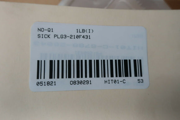 sick plg3-210f431 15-30v-dc