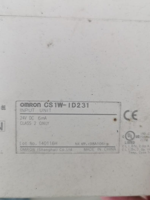 OMRON CS1W-ID231 used